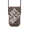 Guess PU 4G Big Love Logo telefon táska barna