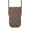 Guess PU 4G Big Love Logo telefon táska barna