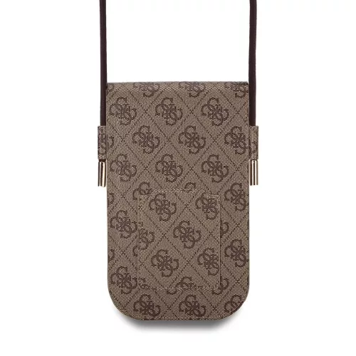 Guess PU 4G Big Love Logo telefon táska barna
