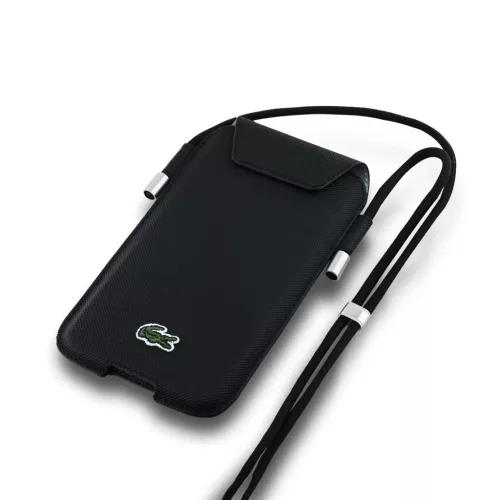 Lacoste PVC Iconic Petit Pique Telefon Tok XL fekete