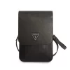 Guess PU Saffiano Triangle Logo Telefon táska fekete