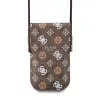 Guess PU 4G Peony Multicolor Telefon Táska Barna