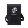 Karl Lagerfeld Saffiano Metal Logo NFT Wallet telefon táska fekete