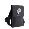 Karl Lagerfeld Saffiano Metal Logo NFT Wallet telefon táska fekete