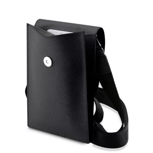 Karl Lagerfeld Saffiano Metal Logo NFT Wallet telefon táska fekete