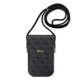 Guess PU 4G Metal Logo Script telefon táska fekete