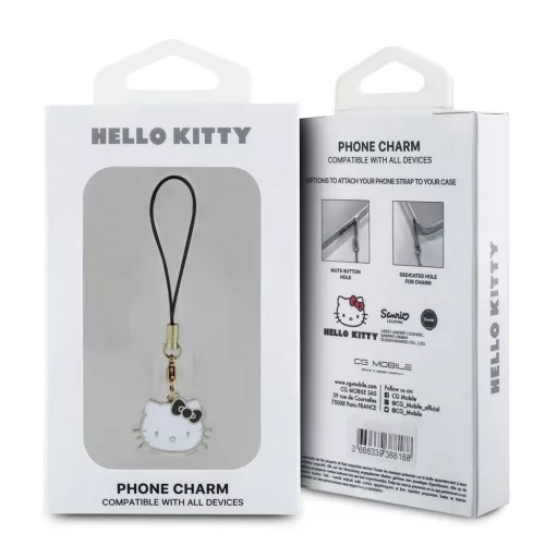 Hello Kitty Charm Kitty Head fekete