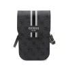 Guess PU 4G Printed Stripes telefon táska fekete