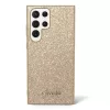 Guess PC/TPU Glitter Flakes Metal Logo tok Samsung Galaxy S24 Ultra készülékhez arany