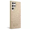 Guess PC/TPU Glitter Flakes Metal Logo tok Samsung Galaxy S24 Ultra készülékhez arany