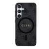 Guess PU Leather 4G Colored Ring MagSafe tok Samsung Galaxy S24 készülékhez fekete