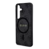 Guess PU Leather 4G Colored Ring MagSafe tok Samsung Galaxy S24 készülékhez fekete