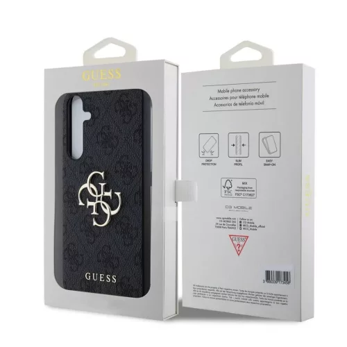 Guess PU 4G Metal Logo tok Samsung Galaxy A35 5G készülékhez szürke