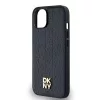 DKNY PU Leather Repeat Pattern Stack Logo MagSafe tok iPhone 14 készülékhez fekete