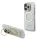 Guess IML Gold Outline Stand Camera Frame MagSafe tok iPhone 15 Pro készülékhez átlátszó