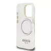 Guess IML Gold Outline Stand Camera Frame MagSafe tok iPhone 15 Pro készülékhez átlátszó