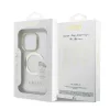 Guess IML Gold Outline Stand Camera Frame MagSafe tok iPhone 15 Pro készülékhez átlátszó