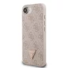 Guess PU 4G Strass Triangle Metal Logo tok iPhone 16e/17e készülékhez rózsaszín