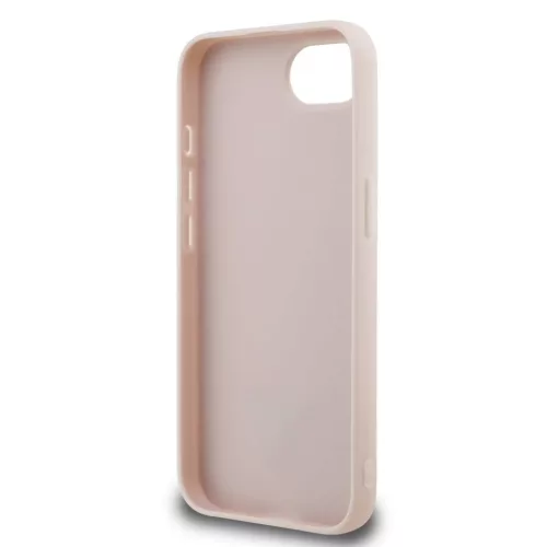 Guess PU 4G Strass Triangle Metal Logo tok iPhone 16e/17e készülékhez rózsaszín