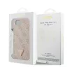 Guess PU 4G Strass Triangle Metal Logo tok iPhone 16e/17e készülékhez rózsaszín