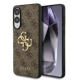   Guess PU 4G Metal Logo tok Samsung Galaxy S25 Edge készülékhez barna