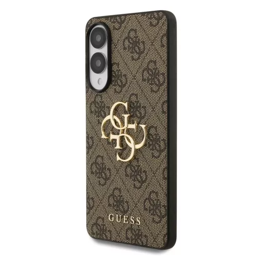 Guess PU 4G Metal Logo tok Samsung Galaxy S25 Edge készülékhez barna