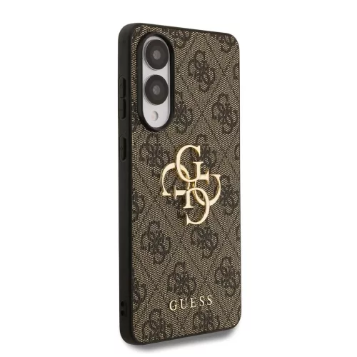 Guess PU 4G Metal Logo tok Samsung Galaxy S25 Edge készülékhez barna