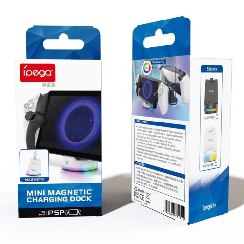 iPega P5P25 Mini mágneses töltőállvány Playstation Portal Remote Player készülékhez fehér