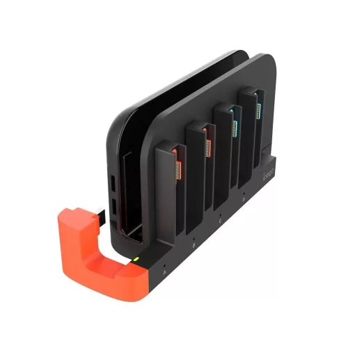 iPega SW2185 töltőállomás JoyCon kontrollerekhez Nintendo Switch 2 készülékhez fekete
