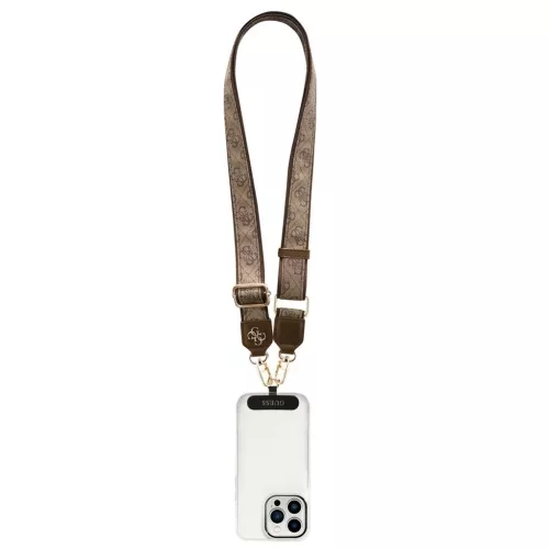 Guess Keresztpánt PU 4G Metal Logo Barna