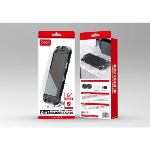 iPega SW2024A 2v1 szilikon tok + temperált üveg kijelzővédő Nintendo Switch 2 készülékhez