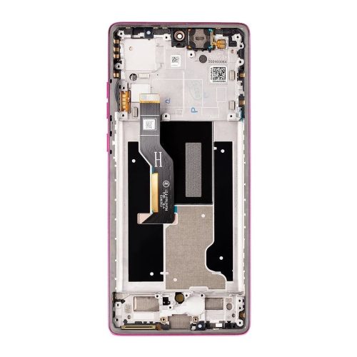 Motorola Edge 50 Fusion LCD kijelző + érintő egység + elülső burkolat a Motorola Edge 50 Fusion készülékhez, forró rózsaszín (Service Pack)