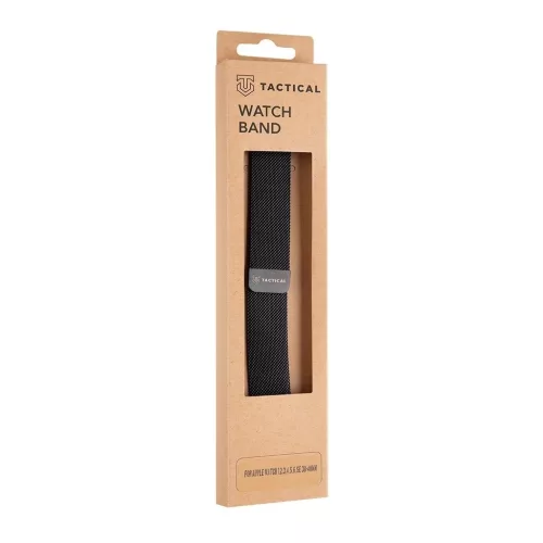 Tactical 333 Loop magnetikus rozsdamentes acél szíj Apple Watch 1/2/3/4/5/6/7/8/9/SE készülékhez 38/40/41mm fekete