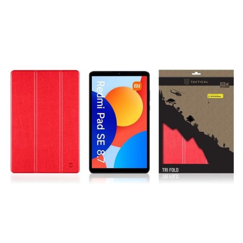 Tactical Book Tri Fold tok Xiaomi Redmi Pad SE 8,7 készülékhez piros