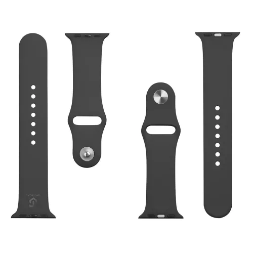 Tactical 456 szilikon szíj Apple Watch 1/2/3/4/5/6/7/8/9/SE készülékhez 38/40/41mm fekete