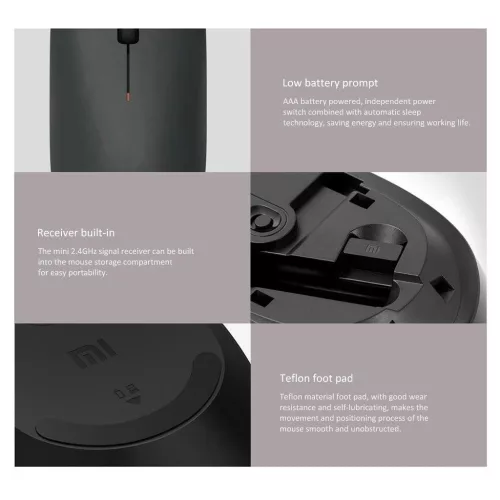 Xiaomi vezeték nélküli egér Lite fekete