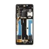 LCD kijelző + érintőegység + elülső burkolat Sony BT52 Xperia 10 III készülékhez fekete (Service Pack)