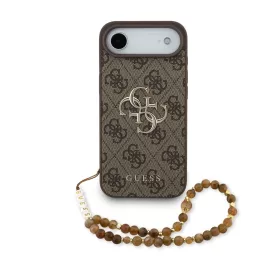   Guess PU 4G Metal Logo Strap tok iPhone 17 Air készülékhez barna