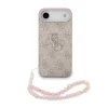 Guess PU 4G Metal Logo Strap tok iPhone 17 Air készülékhez rózsaszín
