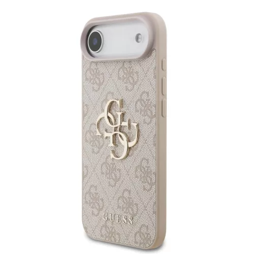 Guess PU 4G Metal Logo Strap tok iPhone 17 Air készülékhez rózsaszín