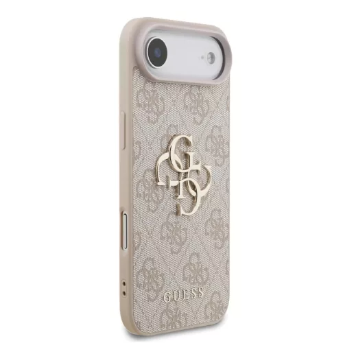 Guess PU 4G Metal Logo Strap tok iPhone 17 Air készülékhez rózsaszín