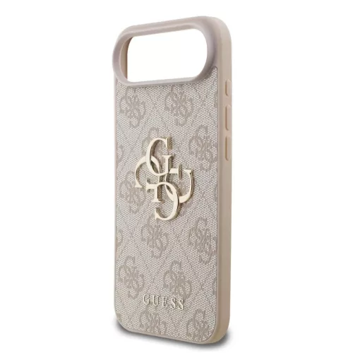 Guess PU 4G Metal Logo Strap tok iPhone 17 Air készülékhez rózsaszín