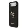 Guess PU Fixed Glitter 4G Metal Logo tok iPhone 17 Air készülékhez fekete