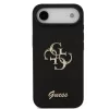 Guess PU Fixed Glitter 4G Metal Logo tok iPhone 17 Air készülékhez fekete