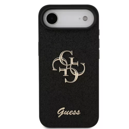 Guess PU Fixed Glitter 4G Metal Logo tok iPhone 17 Air készülékhez fekete