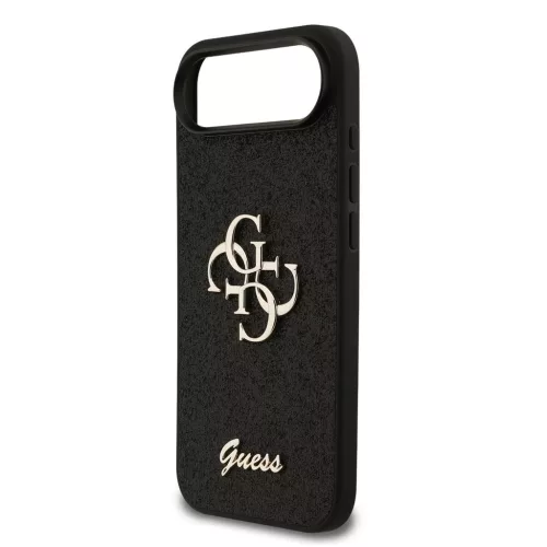 Guess PU Fixed Glitter 4G Metal Logo tok iPhone 17 Air készülékhez fekete