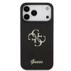 Guess PU Fixed Glitter 4G Metal Logo tok iPhone 17 Pro Max készülékhez fekete
