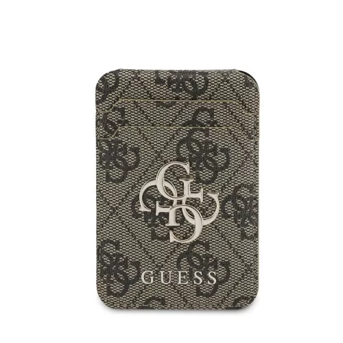 Guess 4G Metal Logo MagSafe kártyatartó állvány barna