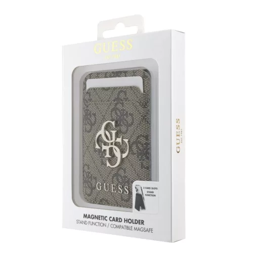 Guess 4G Metal Logo MagSafe kártyatartó állvány barna