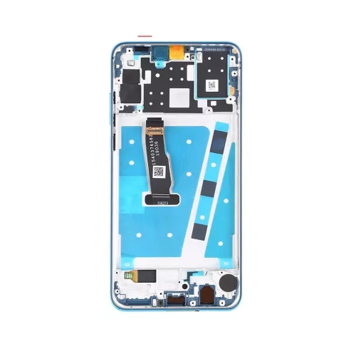 LCD kijelző + érintő egység + elülső burkolat Huawei P30 Lite készülékhez (24MP fényképezéshez) kék